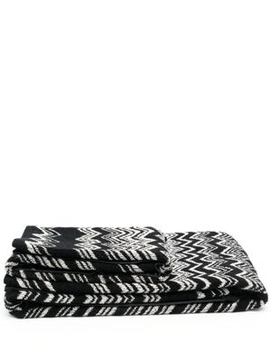 Missoni Home serviette de bain à motif zig-zag - Noir