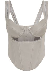Dion Lee haut-bustier zippée à empiècements - Gris