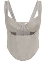 Dion Lee haut-bustier zippée à empiècements - Gris