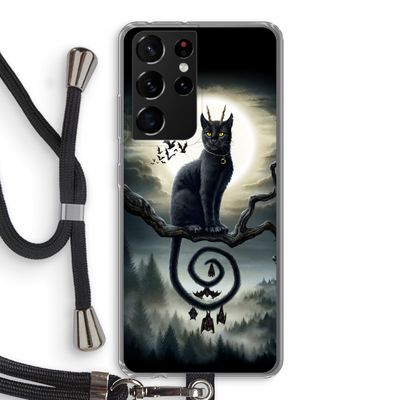 Moonlight Companions: Samsung Galaxy S21 Ultra Transparant Hoesje met koord