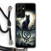 Moonlight Companions: Samsung Galaxy S21 Ultra Transparant Hoesje met koord