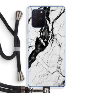 Witte marmer 2: Samsung Galaxy Note 10 Lite Transparant Hoesje met koord