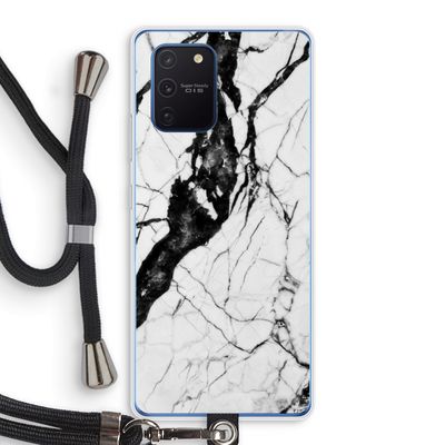 Witte marmer 2: Samsung Galaxy Note 10 Lite Transparant Hoesje met koord