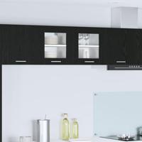Hangkast Riga 2 pcs Zwart Eiken 40 x 31 x 40 cm Bewerkt hout
