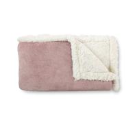 Blokker plaid sherpa - roze - 130x170 cm