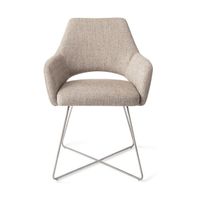 Jesper Home Yanai eetkamerstoel cross steel Biscuit Beach Jesper Home Yanai eetkamerstoel cross steel Biscuit Beach