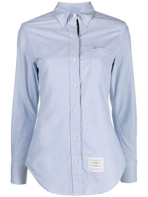 Thom Browne chemise à patch logo - Bleu