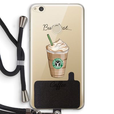 But first coffee: Huawei Ascend P8 Lite (2017) Transparant Hoesje met koord