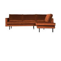 WOOOD Rodeo hoekbank rechts velvet Roest