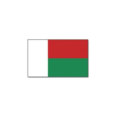 Vlag Madagaskar - 90 x 150 cm - Landen thema supporter decoratie artikelen - met ringen