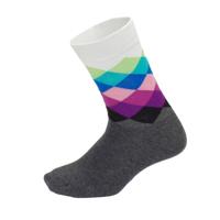 3 Pais kleurrijke mannen sport Running Wearproof ademende paardrijden wandelen sokken (donkergrijs)