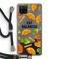 Eat Balanced: Samsung Galaxy A12 Transparant Hoesje met koord