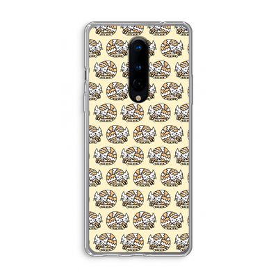 Slapende poes: OnePlus 8 Transparant Hoesje