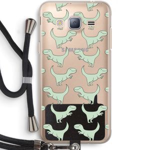 Dinos: Samsung Galaxy J3 (2016) Transparant Hoesje met koord