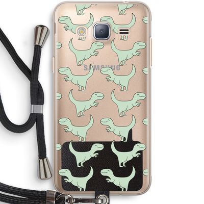 Dinos: Samsung Galaxy J3 (2016) Transparant Hoesje met koord