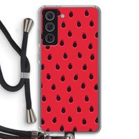 Watermelon: Samsung Galaxy S21 FE Transparant Hoesje met koord