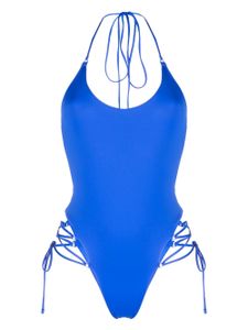 The Attico maillot de bain à détail noué - Bleu