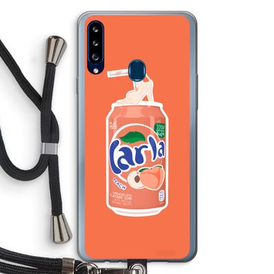 S(peach)less: Samsung Galaxy A20s Transparant Hoesje met koord