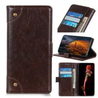 CUBOT koper Buckle nappa textuur horizontale Flip lederen case voor Galaxy A50 met houder & kaartsleuven & portemonnee (koffie)