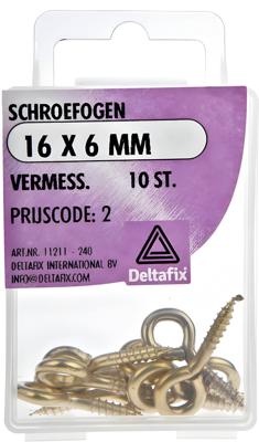 Schroefoog 16x6mm vermess 10st - Deltafix