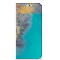 Xiaomi Redmi Note 11/11S Standcase Marble Blue Gold - thumbnail