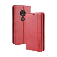 Magnetische Buckle retro textuur horizontale Flip lederen case voor Motorola Moto G7 Play (Amerikaanse versie) met houder & kaartsleuven & portemonne