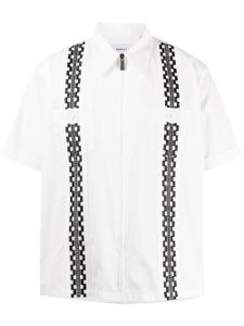 Ports V chemise à motif géométrique - Blanc