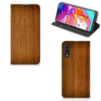 Samsung Galaxy A70 Book | Wallet Case | Donker Hout