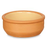 Tapas/creme brulee serveer schaaltjes - 6x - mini - terracotta/geel - 8 x 4 cm