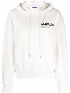 AMBUSH hoodie à lien de resserrage - Blanc