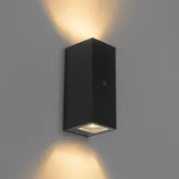Buitenlamp met schemersensor Up Down &apos;Karl&apos; 2X GU10 zwart