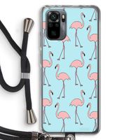 Anything Flamingoes: Xiaomi Redmi Note 10 Pro Transparant Hoesje met koord