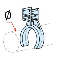 Buisklem transp voor ronde buis 28-30mm