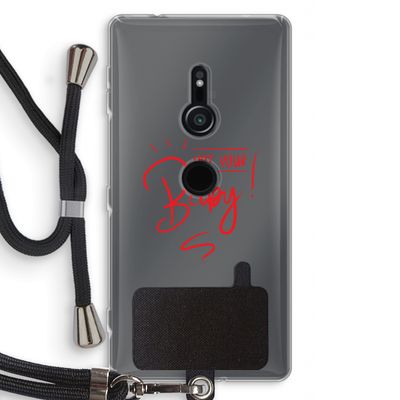 Not Your Baby: Sony Xperia XZ2 Transparant Hoesje met koord
