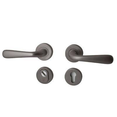 Hardbrass Achterdeurset Silvia compleet SKG*** - PVD gun metal