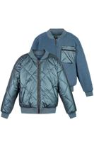 NoBell winter bomberjack meisjes - donker blauw - Bomber - omkeerbaar, verborgen capuchon