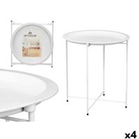 Opvouwbare bijzettafel Gift Decor Wit 46,8 x 50,2 x 46,8 cm (4 Stuks)