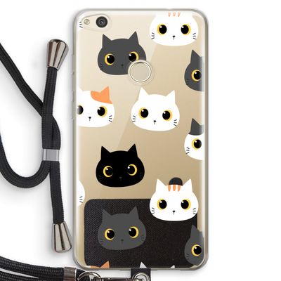 Katten: Huawei Ascend P8 Lite (2017) Transparant Hoesje met koord