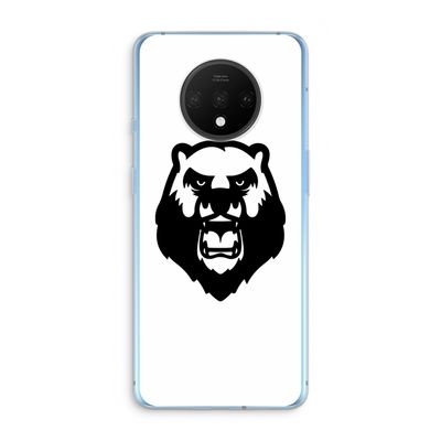Angry Bear (white): OnePlus 7T Transparant Hoesje