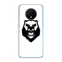 Angry Bear (white): OnePlus 7T Transparant Hoesje Angry Bear (white): OnePlus 7T Transparant Hoesje