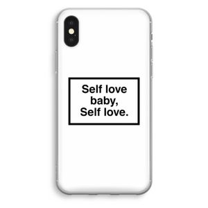 Self love: iPhone XS Transparant Hoesje