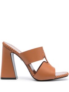 Roberto Cavalli mules 105 mm en cuir - Marron