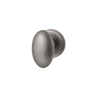 Hardbrass Knopkruk Ovo op rond rozet - PVD Inox