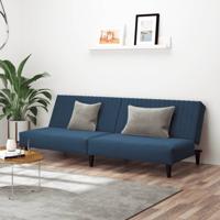 Slaapbank 2-zits fluweel blauw Slaapbank 2-zits fluweel blauw