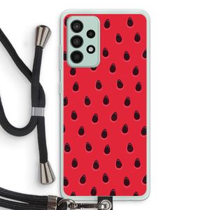 Watermelon: Samsung Galaxy A52s 5G Transparant Hoesje met koord