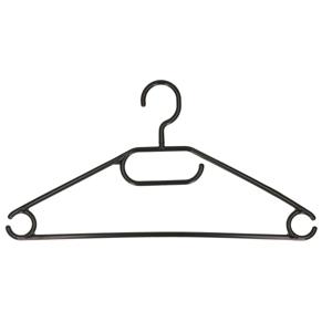 Kledinghangers set - 10x stuks - kunststof - zwart - kledingkast hangers