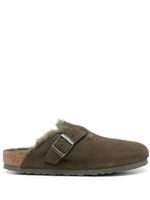 Birkenstock claquettes Boston VL en daim - Vert - thumbnail