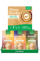 Purasana Hot drink chai & hojica bio display 1 Display