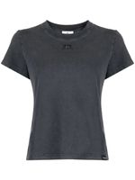 Courrèges t-shirt en coton à patch logo - Gris