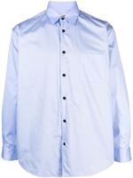 GR10K chemise en coton à poche poitrine - Bleu - thumbnail